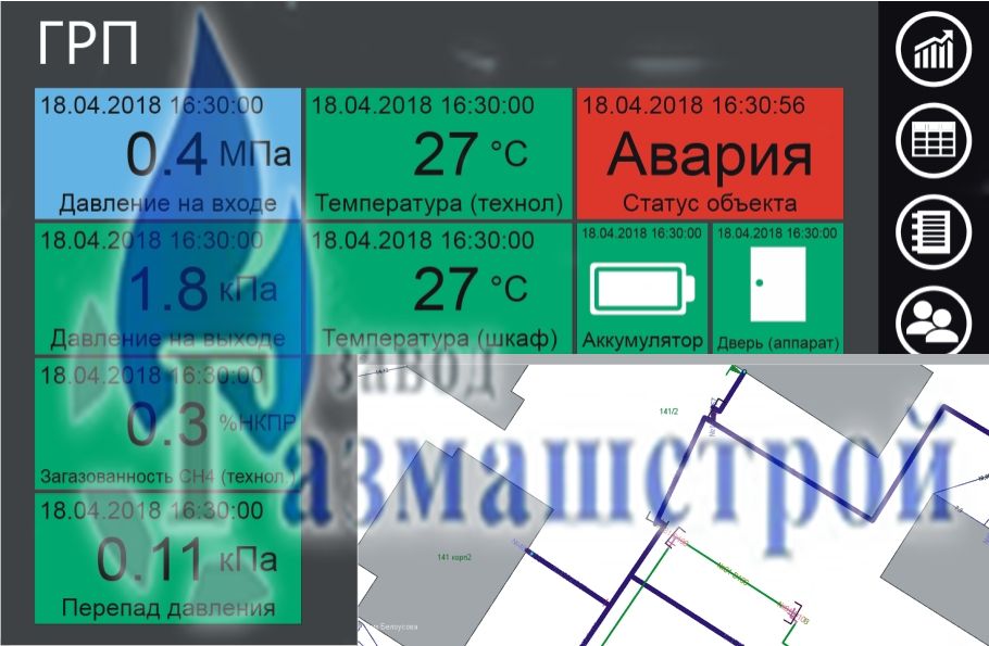 Пульт управления системы телеметрии на базе ПК SCADA АНТ